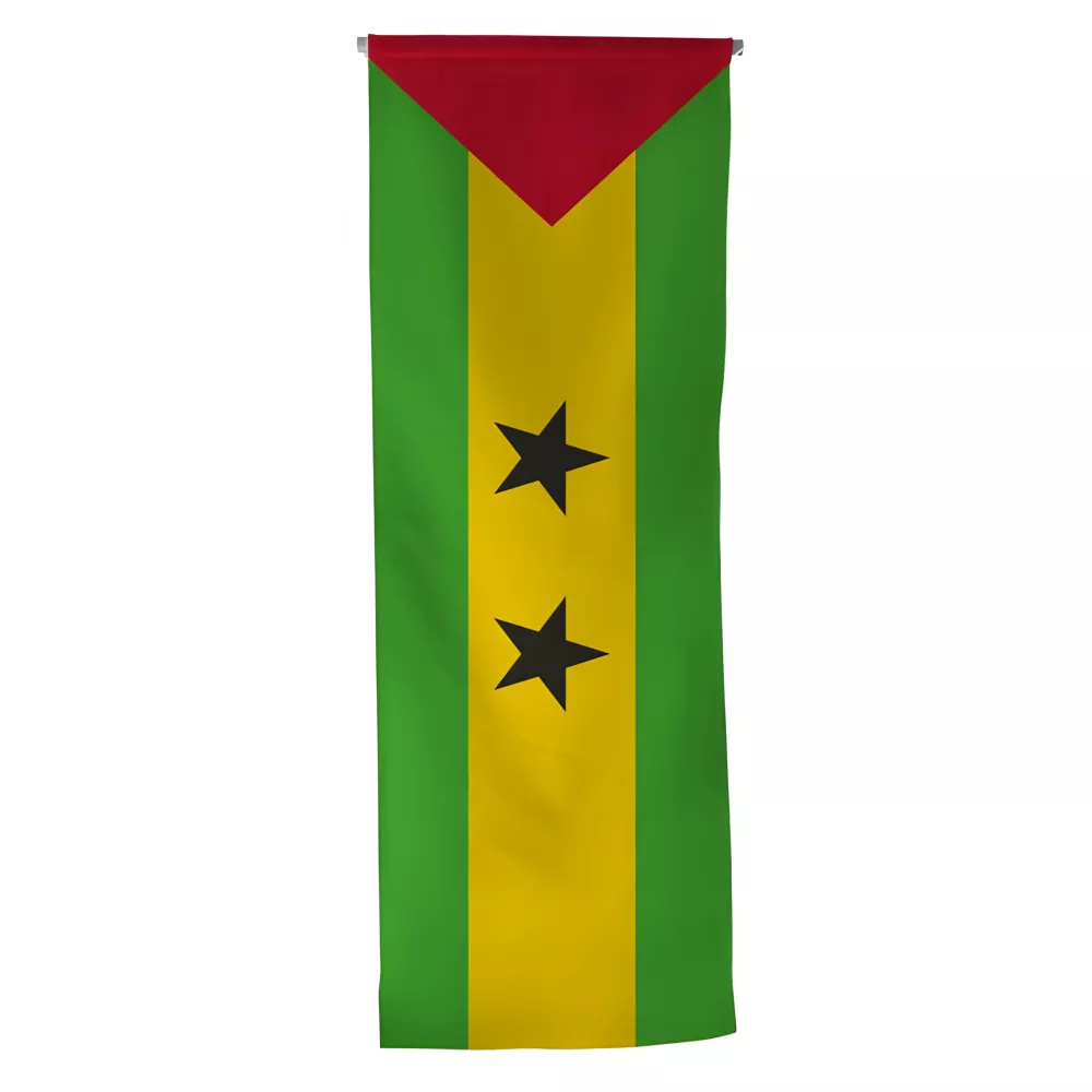 Oriflamme Sao Tomé et Principe en maille polyester Oriflamme Sao Tomé et Principe en maille polyester