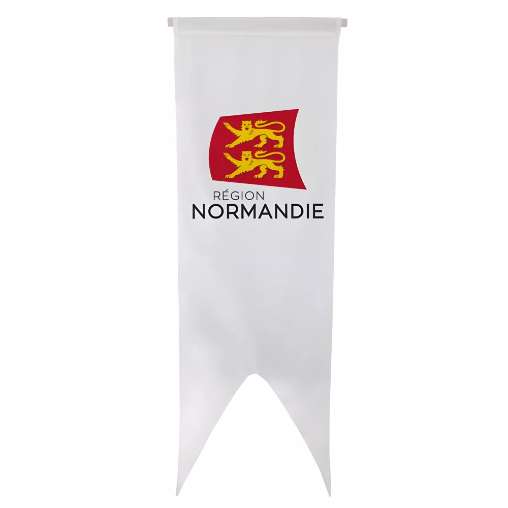 Oriflamme région Normandie en maille polyester verticale