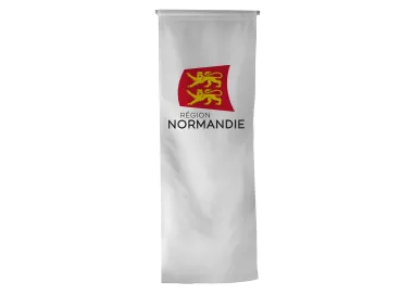 Oriflamme région Normandie en maille polyester verticale