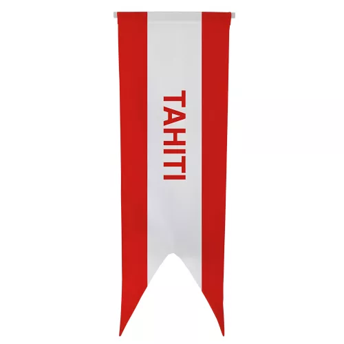 Oriflamme Tahiti en maille polyester avec traverse