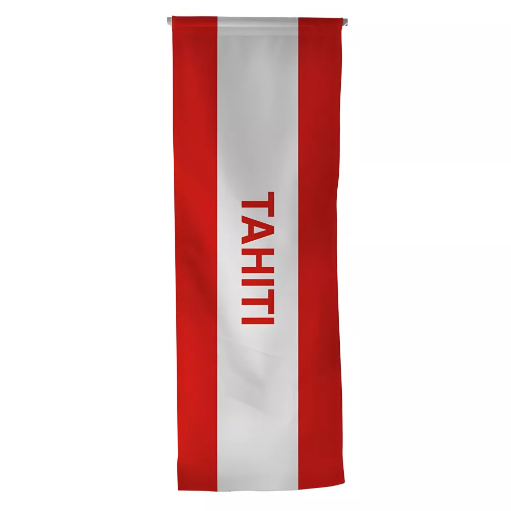 Oriflamme Tahiti en maille polyester avec traverse