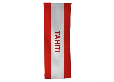 Oriflamme Tahiti en maille polyester avec traverse