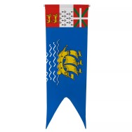 Oriflamme Saint-Pierre-et-Miquelon en maille polyester 115 g/m²