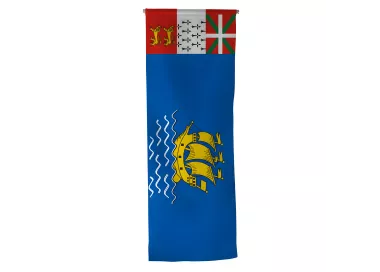 Oriflamme Saint-Pierre-et-Miquelon en maille polyester 115 g/m²