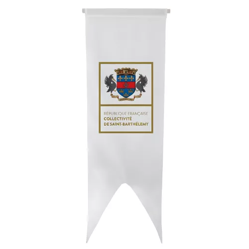 Oriflamme Saint-Barthélemy en maille polyester avec traverse