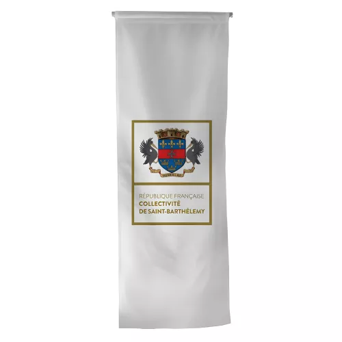 Oriflamme Saint-Barthélemy en maille polyester avec traverse