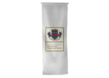 Oriflamme Saint-Barthélemy en maille polyester avec traverse