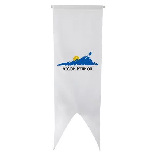 Oriflamme Région Réunion en maille polyester avec traverse