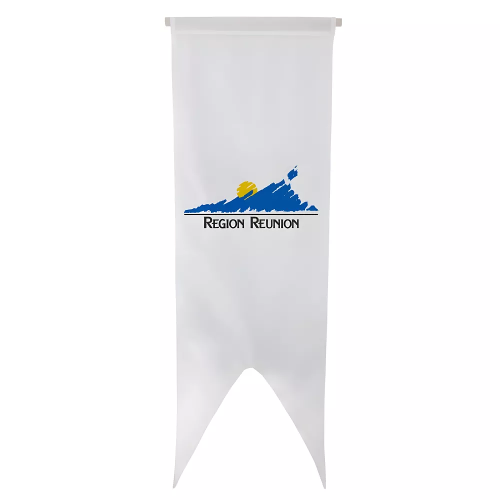 Oriflamme Région Réunion en maille polyester avec traverse