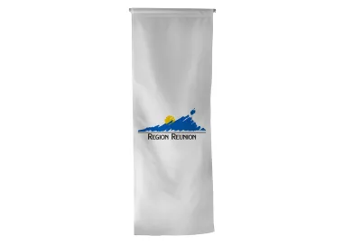 Oriflamme Région Réunion en maille polyester avec traverse