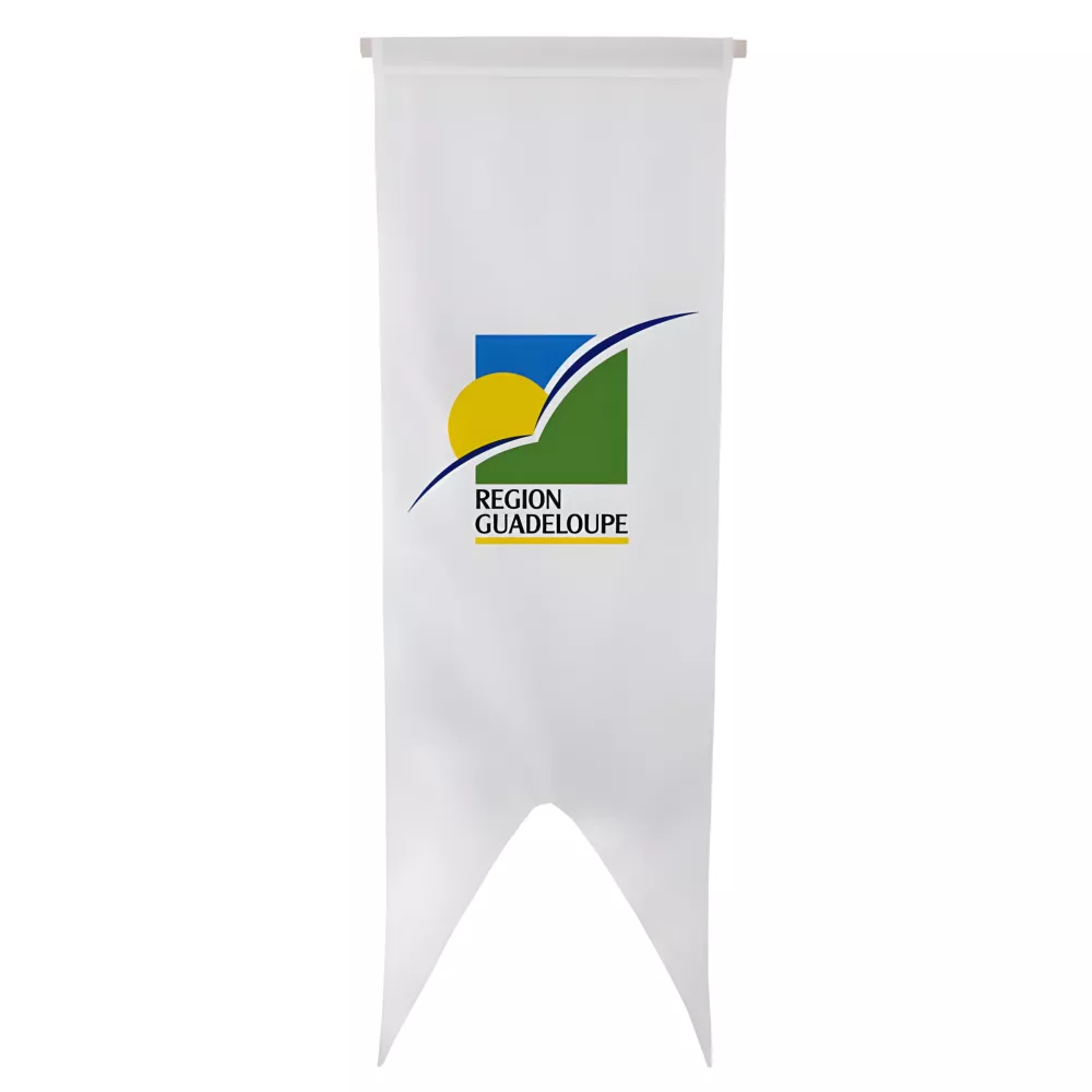 Oriflamme région Guadeloupe en maille polyester 115 g/m²