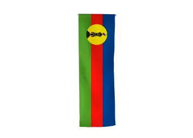 Oriflamme Kanaky Nouvelle-Calédonie en maille polyester avec traverse