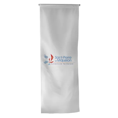 Oriflamme Saint-Pierre-et-Miquelon en maille polyester 115 g/m²