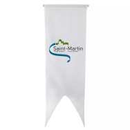 Oriflamme Collectivité de Saint-Martin en polyester avec traverse