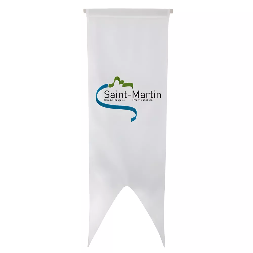 Oriflamme Collectivité de Saint-Martin en polyester avec traverse