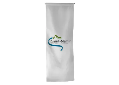 Oriflamme Collectivité de Saint-Martin en polyester avec traverse