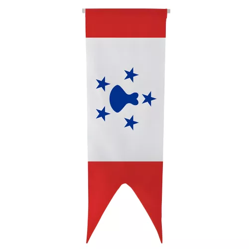 Oriflamme Australes en maille polyester avec traverse