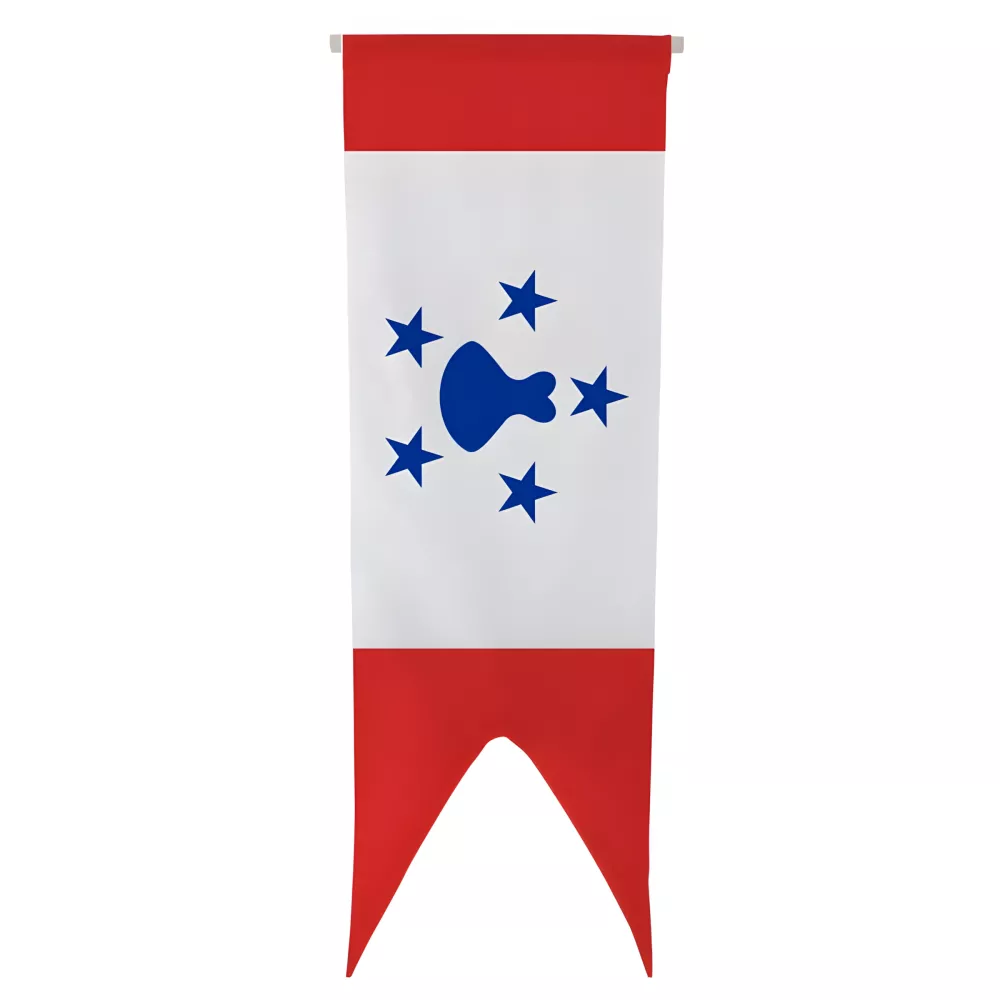 Oriflamme Australes en maille polyester avec traverse