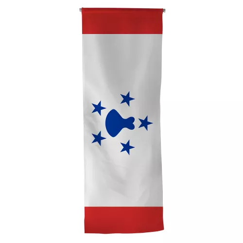 Oriflamme Australes en maille polyester avec traverse