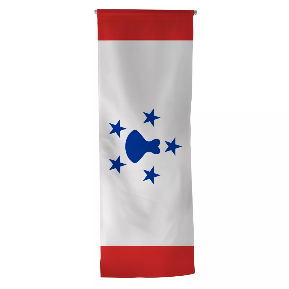 Oriflamme Australes en maille polyester avec traverse