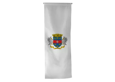 Oriflamme armoiries Saint-Barthélemy en maille polyester