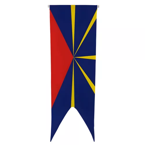 Oriflamme de la Réunion en polyester avec traverse
