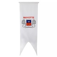 Oriflamme armoiries Mayotte en maille polyester 115 g/m²