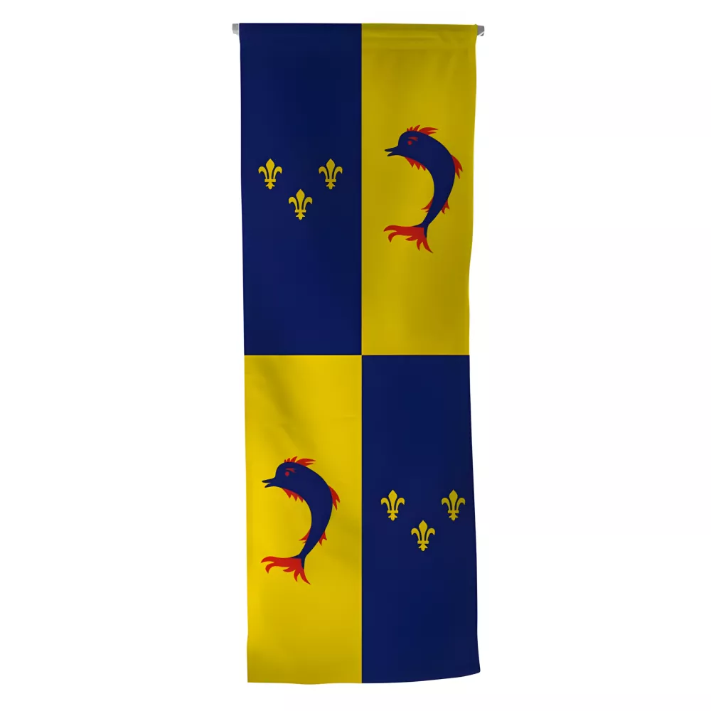 Oriflamme province Dauphiné en maille polyester Oriflamme province Dauphiné en maille polyester