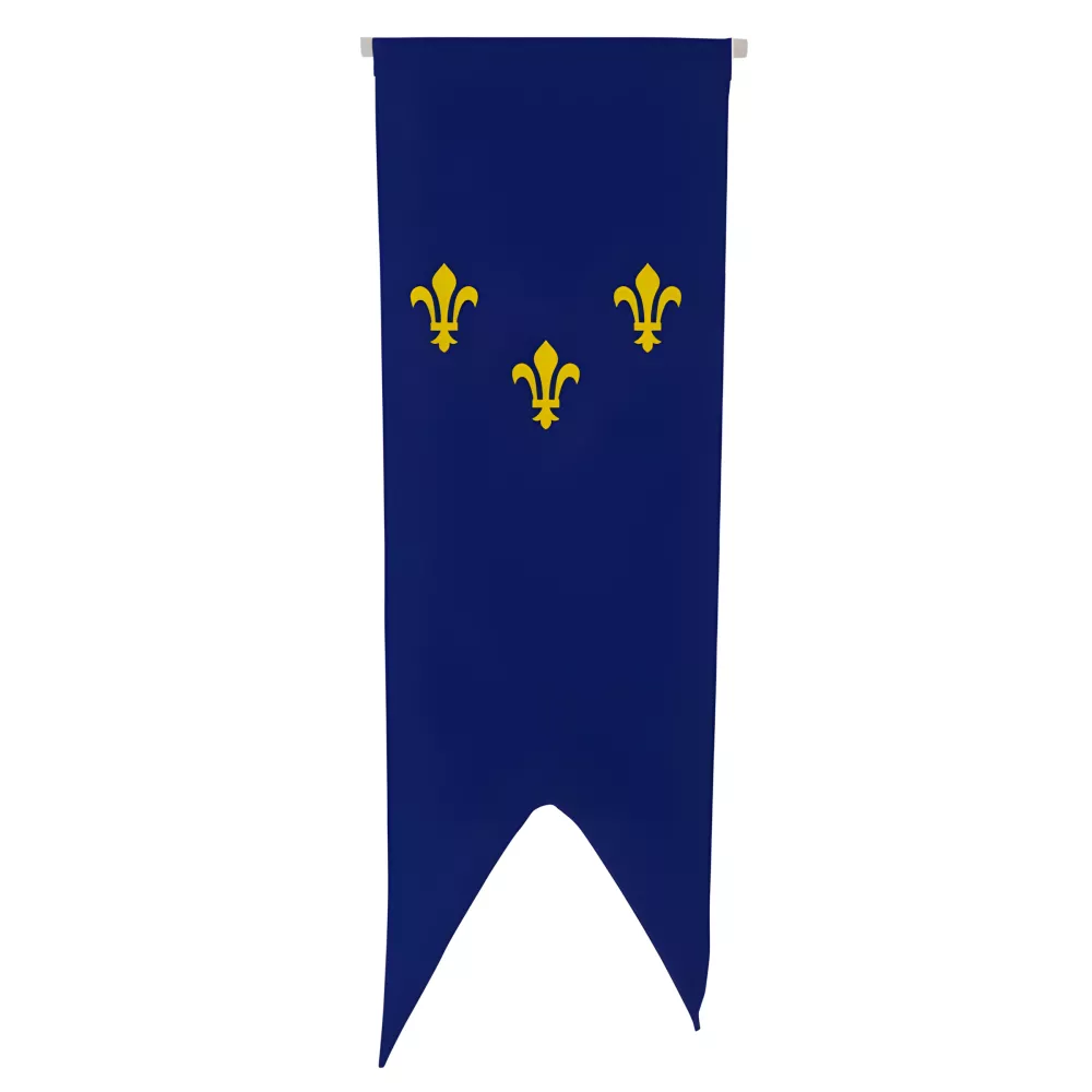 Oriflamme verticale province Île-de-France en maille polyester