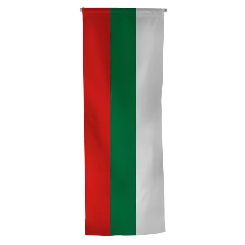 Oriflamme Bulgarie en maille polyester avec traverse