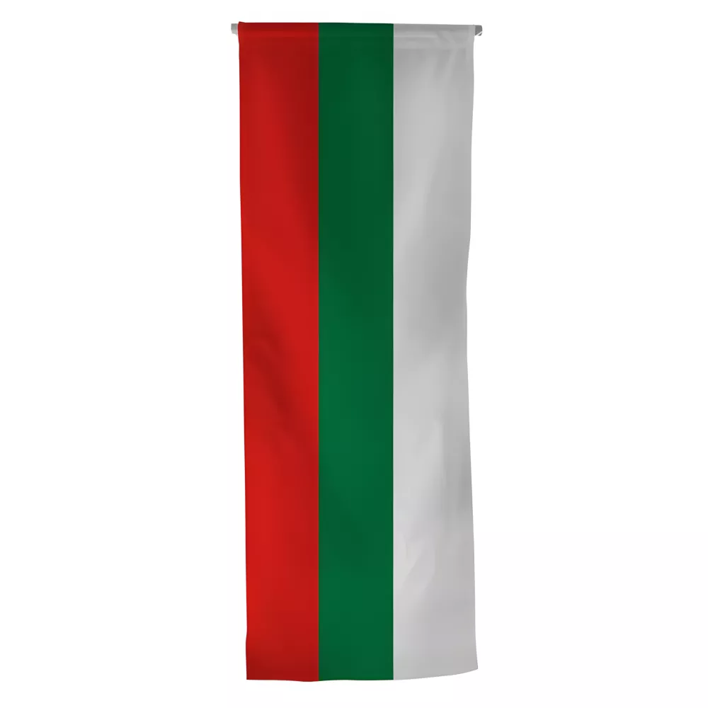 Oriflamme Bulgarie en maille polyester avec traverse Oriflamme Bulgarie en maille polyester avec traverse