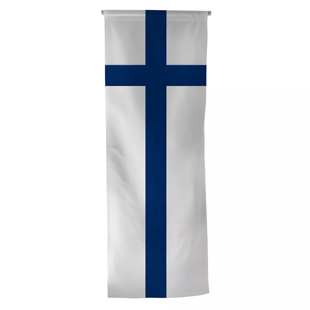 Oriflamme Finlande en maille polyester avec traverse Oriflamme Finlande en maille polyester avec traverse