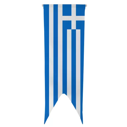 Oriflamme Grèce en maille polyester avec traverse