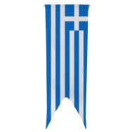 Oriflamme Grèce en maille polyester avec traverse