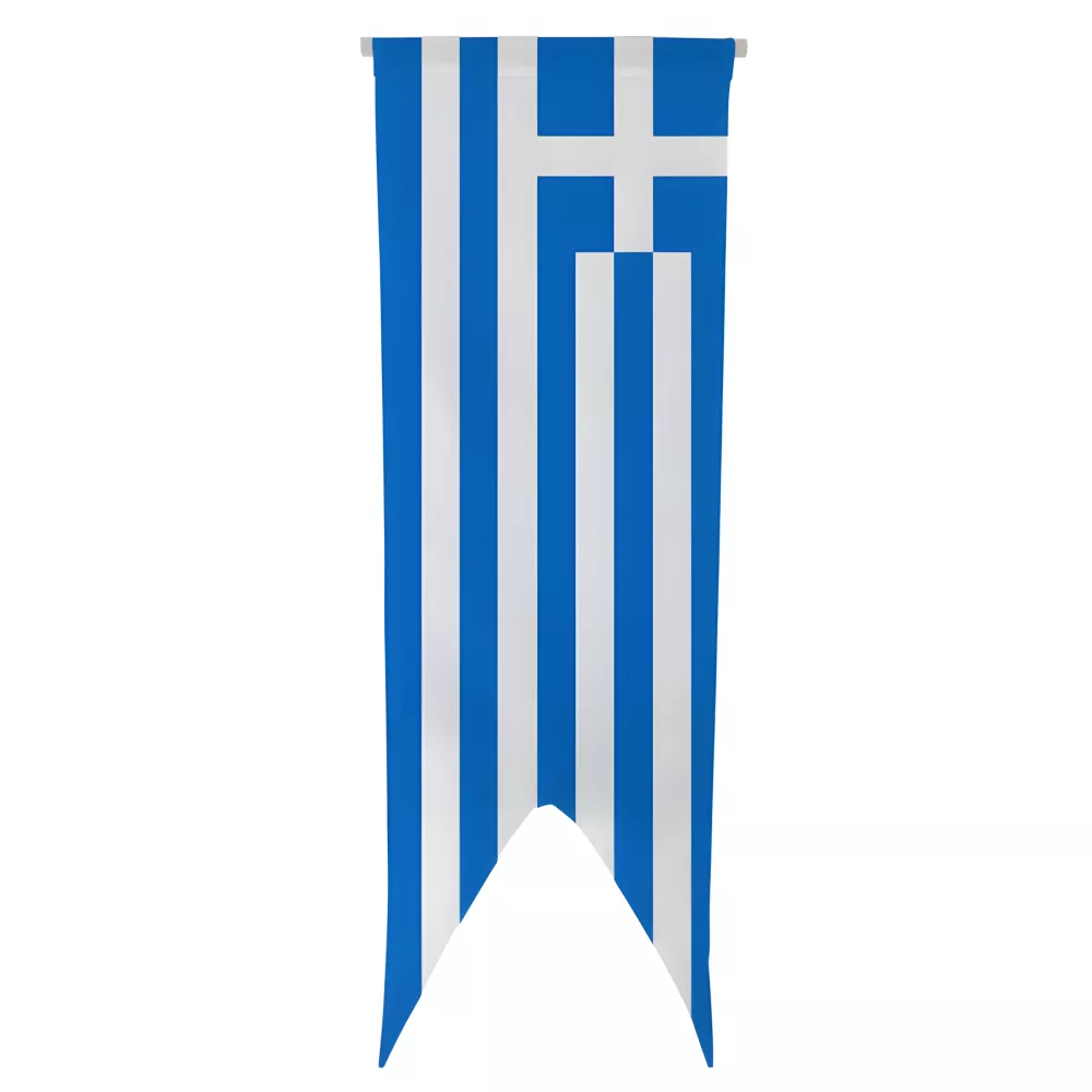 Oriflamme Grèce en maille polyester avec traverse