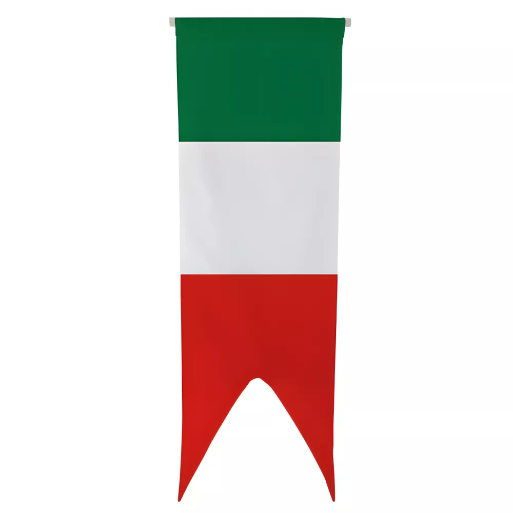 Oriflamme Italie en maille polyester avec traverse Oriflamme Italie en maille polyester avec traverse