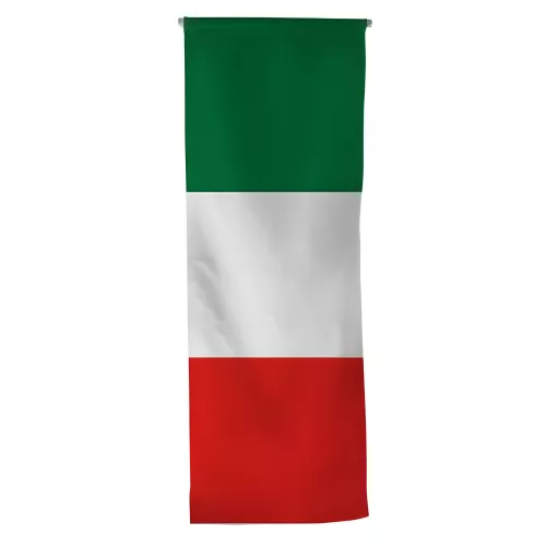 Oriflamme Italie en maille polyester avec traverse Oriflamme Italie en maille polyester avec traverse