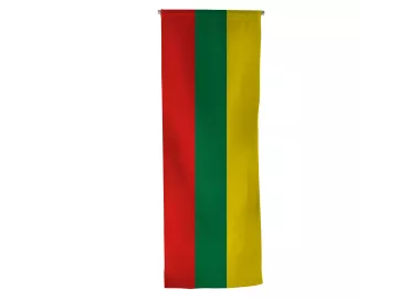 Oriflamme Lituanie en maille polyester avec traverse bois