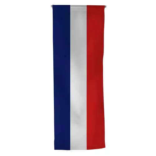Oriflamme Pays-Bas en maille polyester avec traverse bois Oriflamme Pays-Bas en maille polyester avec traverse bois