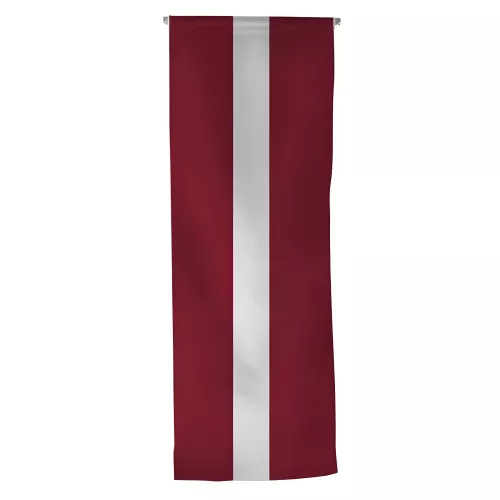 Oriflamme Lettonie en maille polyester avec traverse