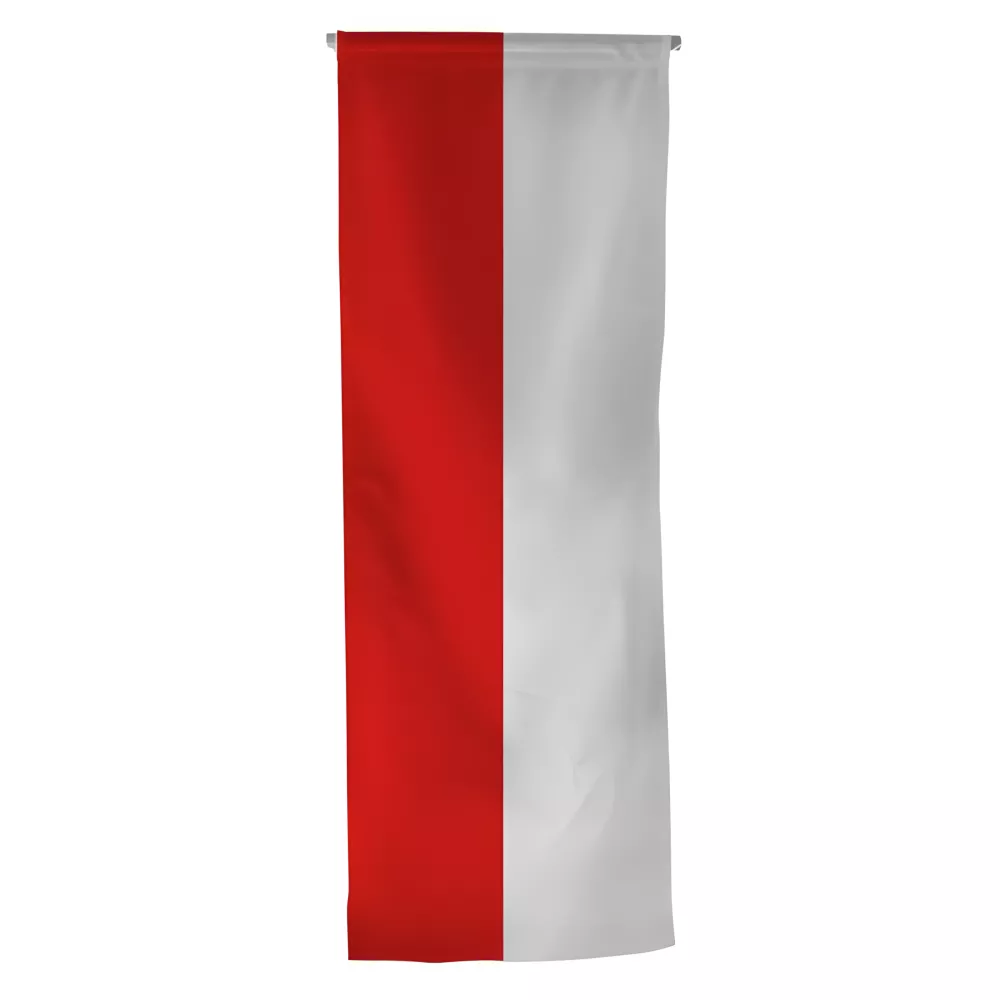 Oriflamme Pologne en maille polyester vertical Oriflamme Pologne en maille polyester vertical