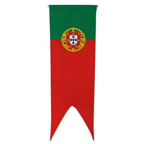 Oriflamme Portugal en maille polyester avec traverse bois