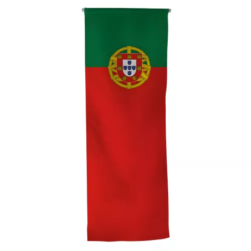 Oriflamme Portugal en maille polyester avec traverse bois