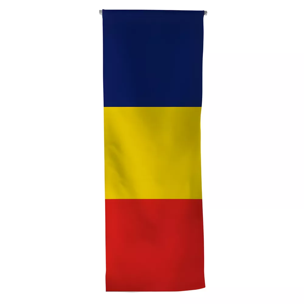 Oriflamme Roumanie en maille polyester 115 g/m² Oriflamme Roumanie en maille polyester 115 g/m²