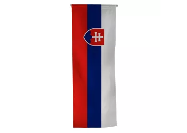 Oriflamme Slovaquie en maille polyester avec traverse