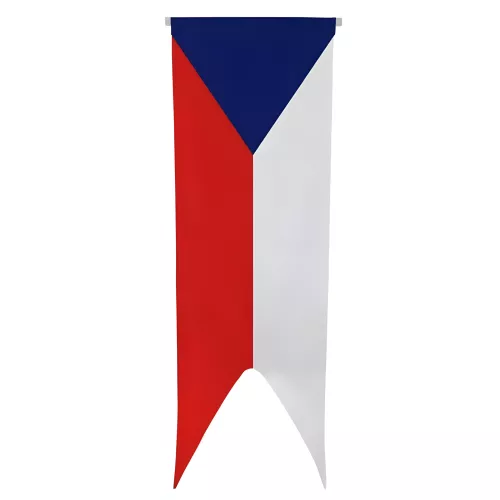 Oriflamme Tchéquie en maille polyester avec traverse