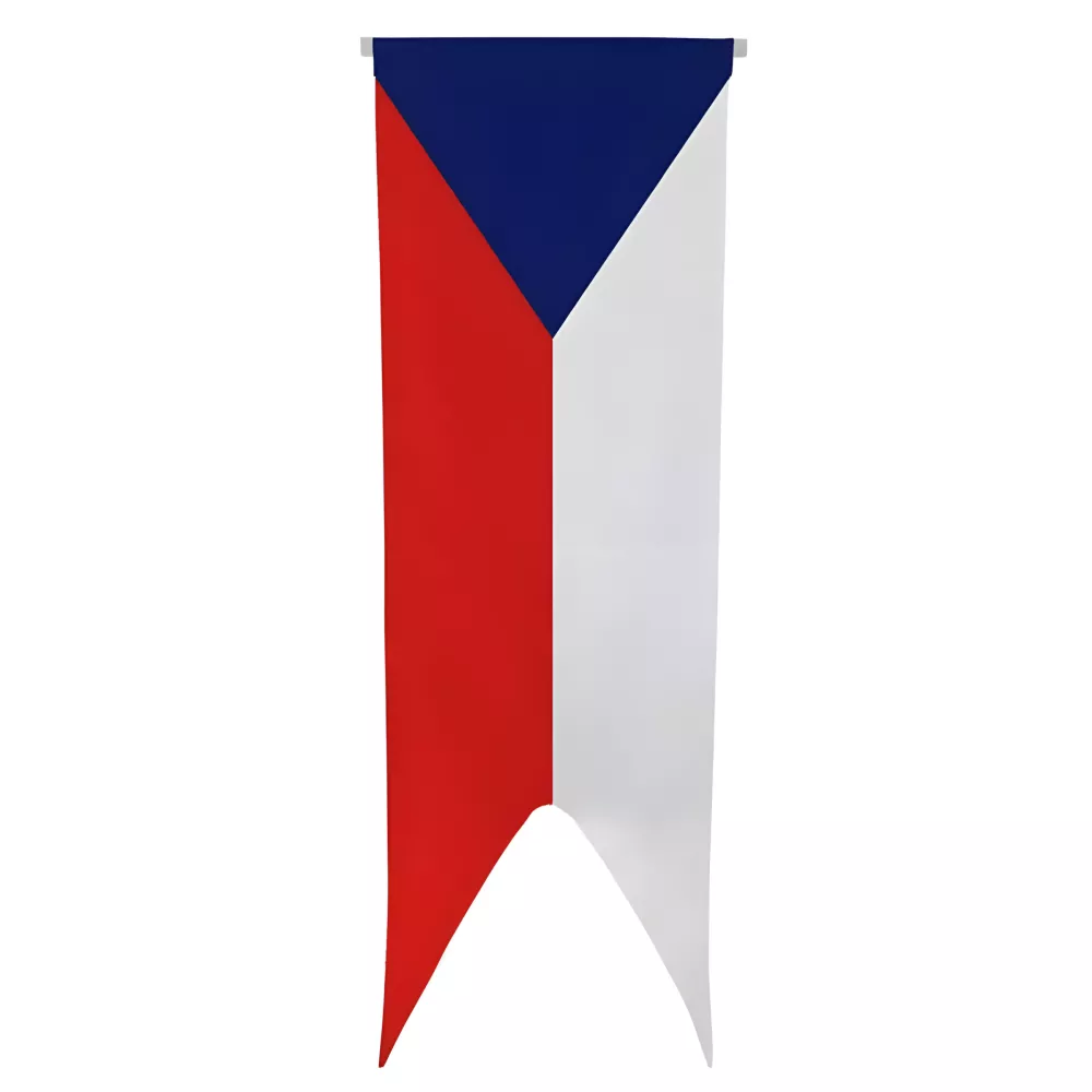 Oriflamme Tchéquie en maille polyester avec traverse