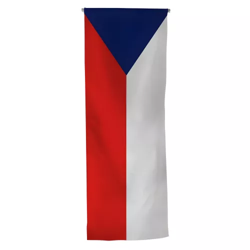 Oriflamme Tchéquie en maille polyester avec traverse
