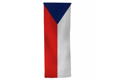 Oriflamme Tchéquie en maille polyester avec traverse