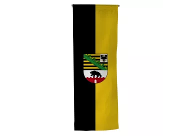 Oriflamme Saxe-Anhalt en polyester avec traverse bois